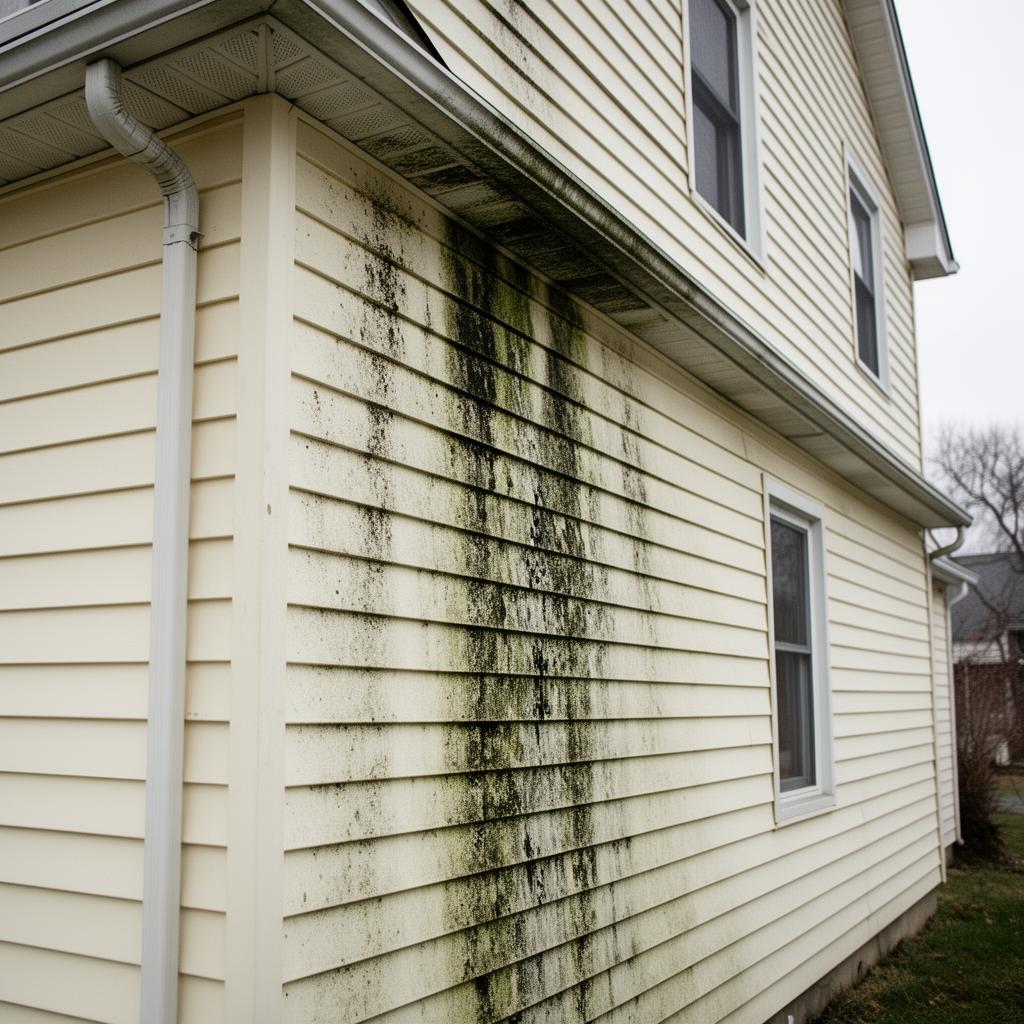 Siding cleaning before — Avon